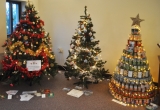 The Food Bank tree of cans and others at Brighstone Methodist Church