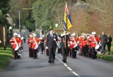 The Remembrance Parade marches up Main Road