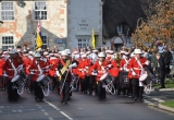 The Medina Marching Band processes into Brighstone village.