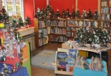 Childrens Mini Trees displayed in Brighstone Library